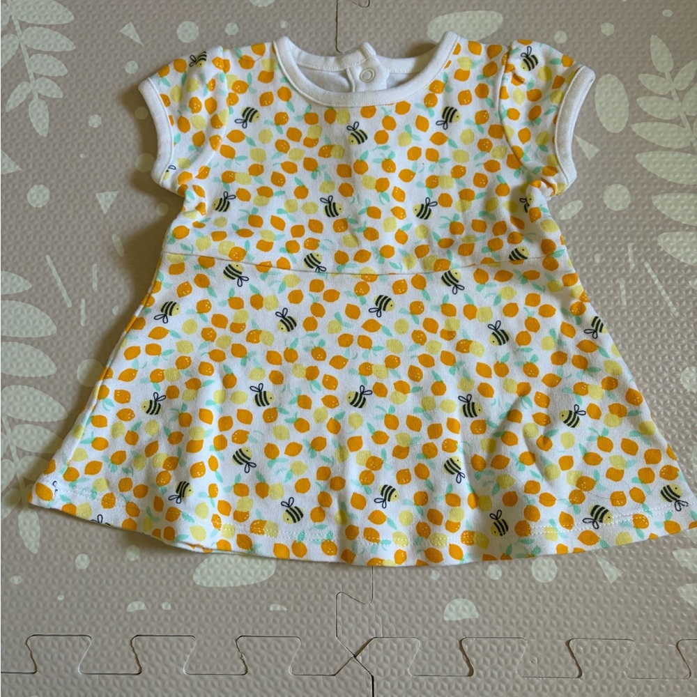 Little Wonders White and Orange Baby Outfit